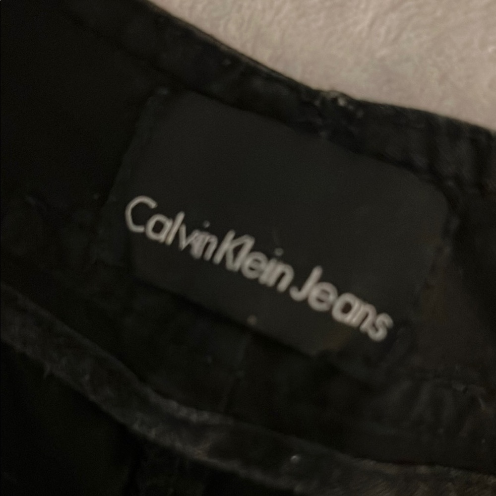 Calvin Klein Black Denim Pants NWOT - Picture 9 of 10